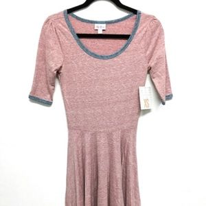 LuLaRoe XS Nicole Solid Heathered Burgundy. NWT.